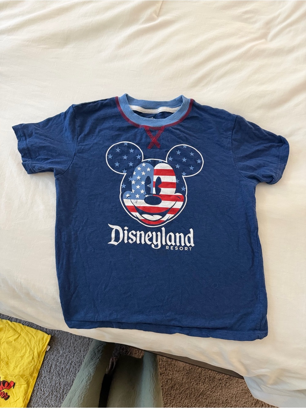 Disney Blue Mickey USA Flag Tee